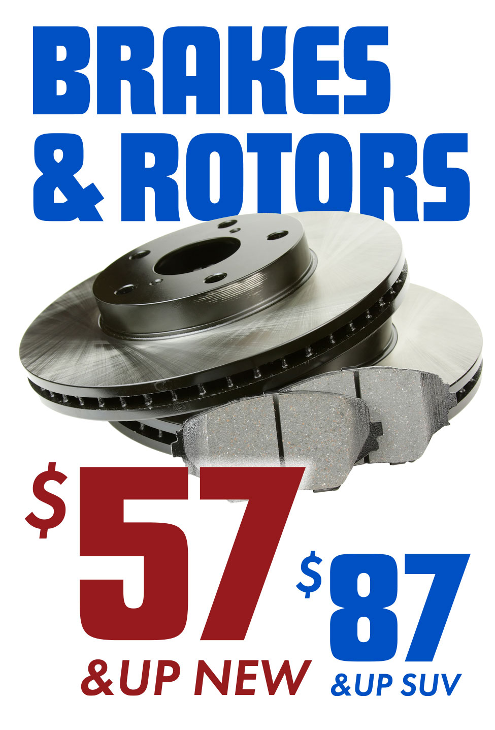 Brakes & Rotors $57 and up (new)