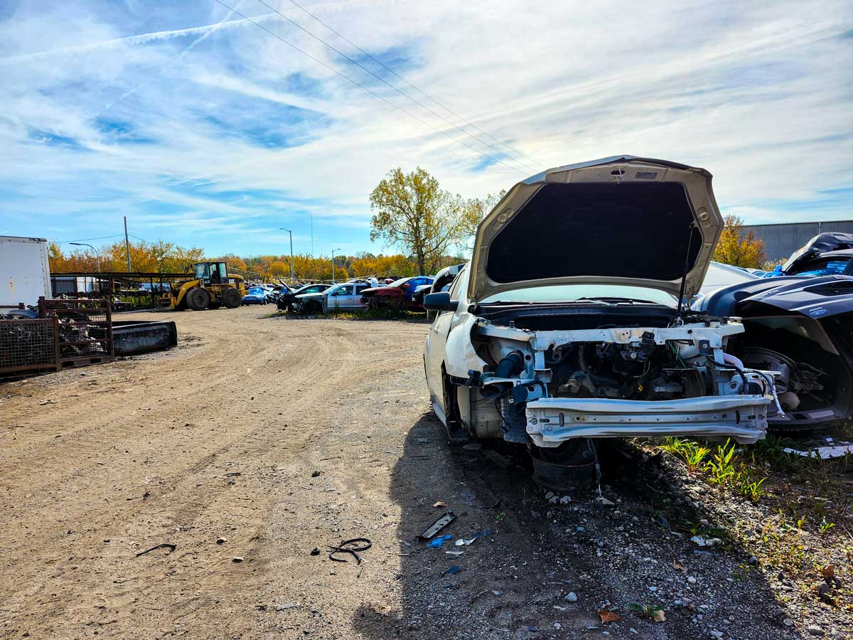 car junkyard in Detroit, MI
